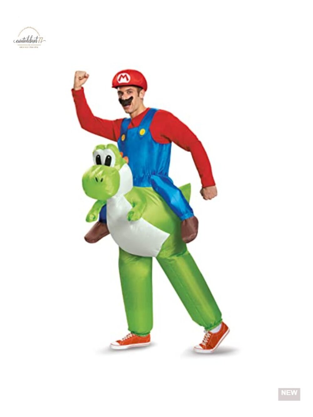 Inflatable Yoshi Ride On Costume Nylon Halloween Pretend Play